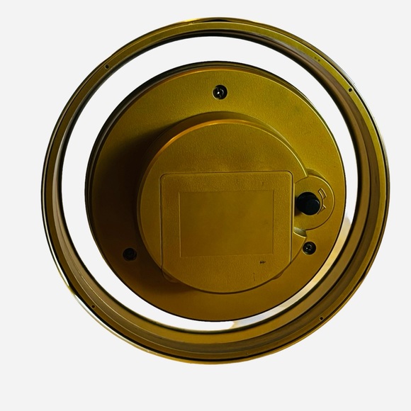 MCM Linden Quartz Clock, World Time, Vintage, Gold, Silver and Glass, Office - Picture 3 of 6